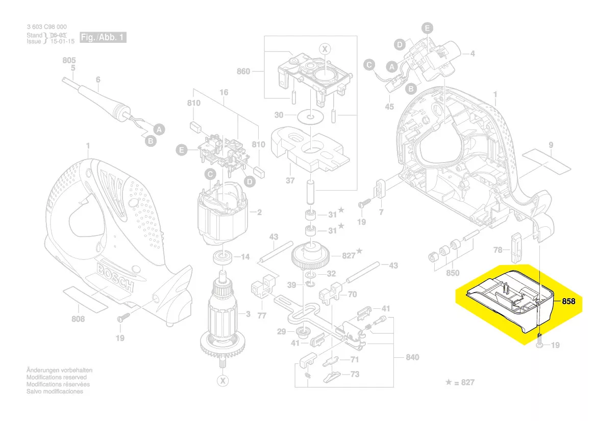 carter plastique réf. 1 600 A00 34U Bosch